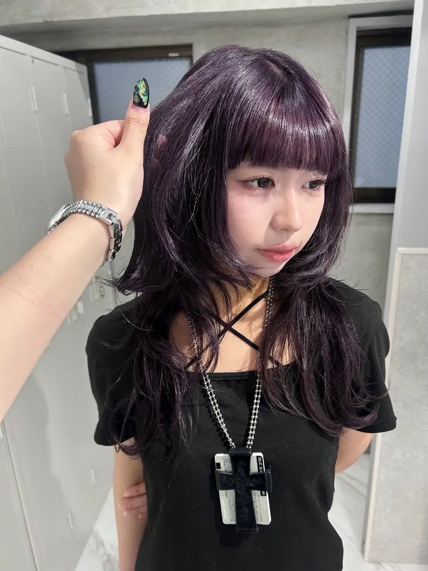 ロング カット ヘアカラー トリートメント ️🧬akari🧬 ハイトーン/レイヤーのヘアスタイル