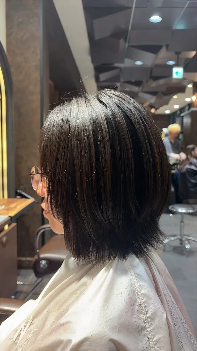 ショート ボブ くびれヘア カット 三瓶隼途/ボブ/ ショート/縮毛矯正のヘアスタイル
