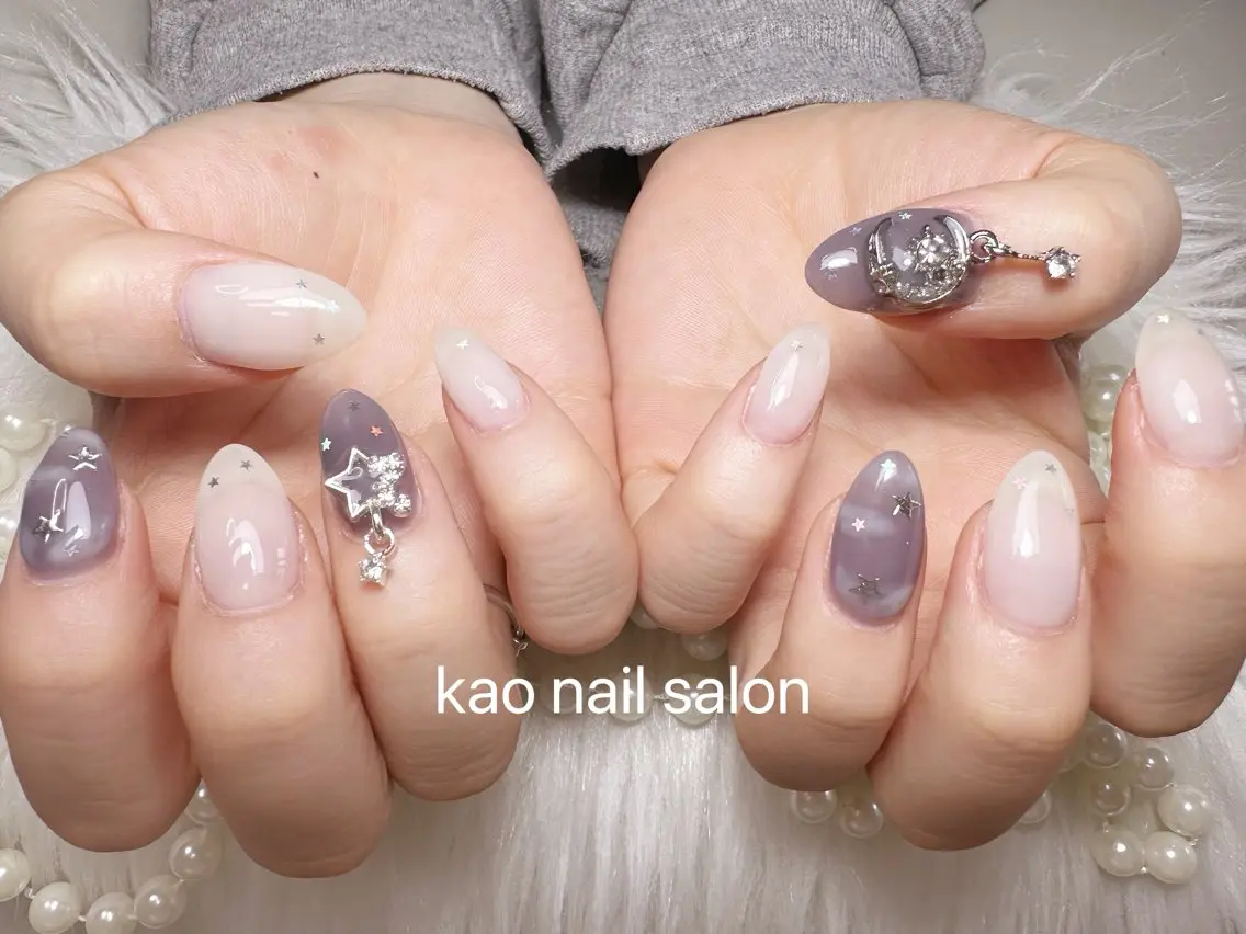 ネイル kao nail マグネット/長さだしのネイルデザイン