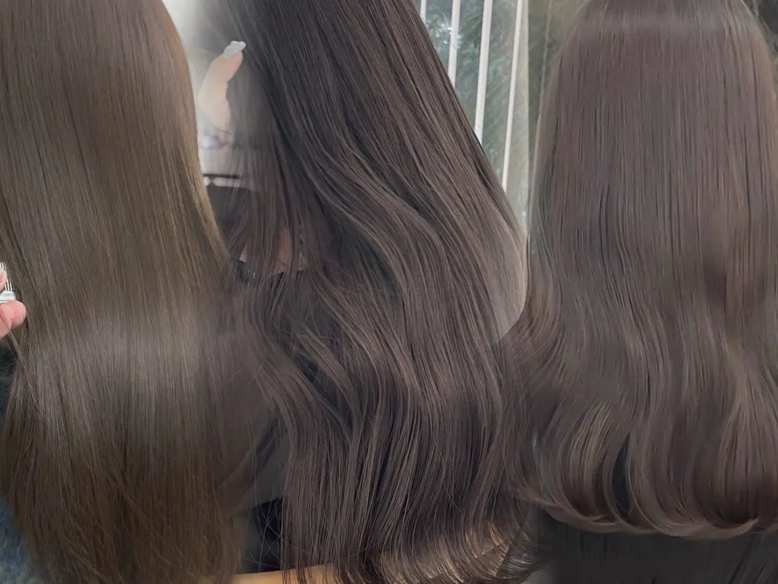 セミロング カラー ダブルカラー グレージュ カット ヘアカラー トリートメント 高橋大樹/グレー ジュ/ブリーチなしのヘアスタイル