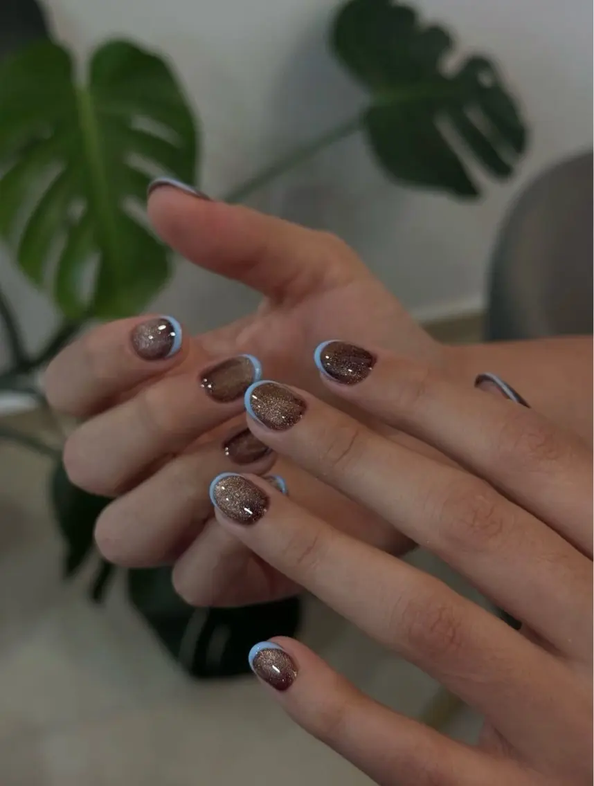 ネイル グラデーション ラメ(グリッター) マグネットネイル ミラーネイル ニュアンスネイル ハンドネイル Lumi de nailsのネイルデザイン