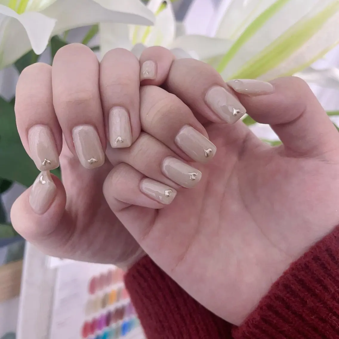 ネイル 成人式 フレンチネイル ジェルネイル グラデーション マグネットネイル Rika  nail cocoのネイルデザイン