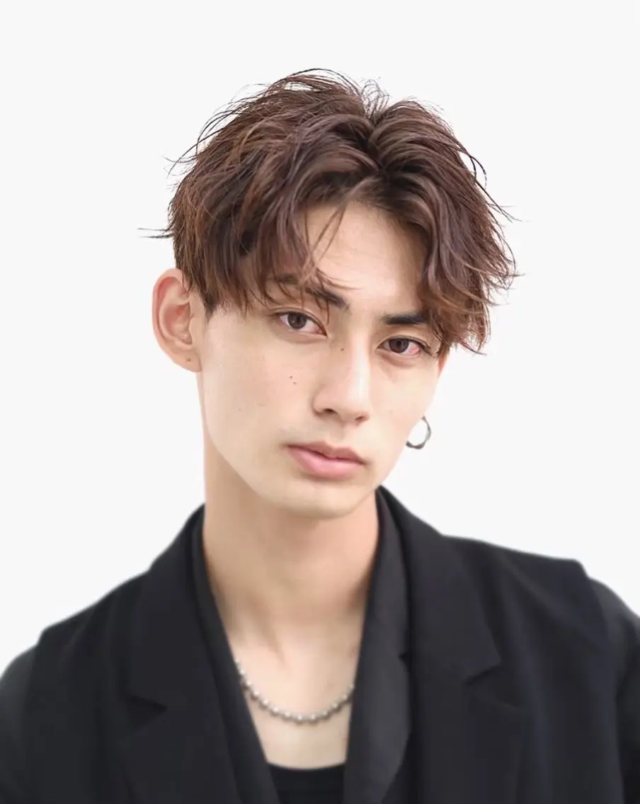 ショート パーマ カット パーマ 岩崎 唯人のヘアスタイル
