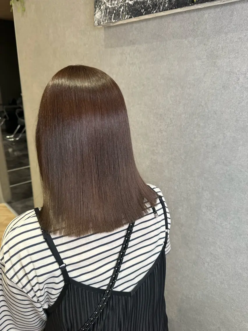 カラー 髪質改善 カット ヘアカラー トリートメント 堀結香/顔まわり レイヤー/蒲生四丁目のヘアスタイル