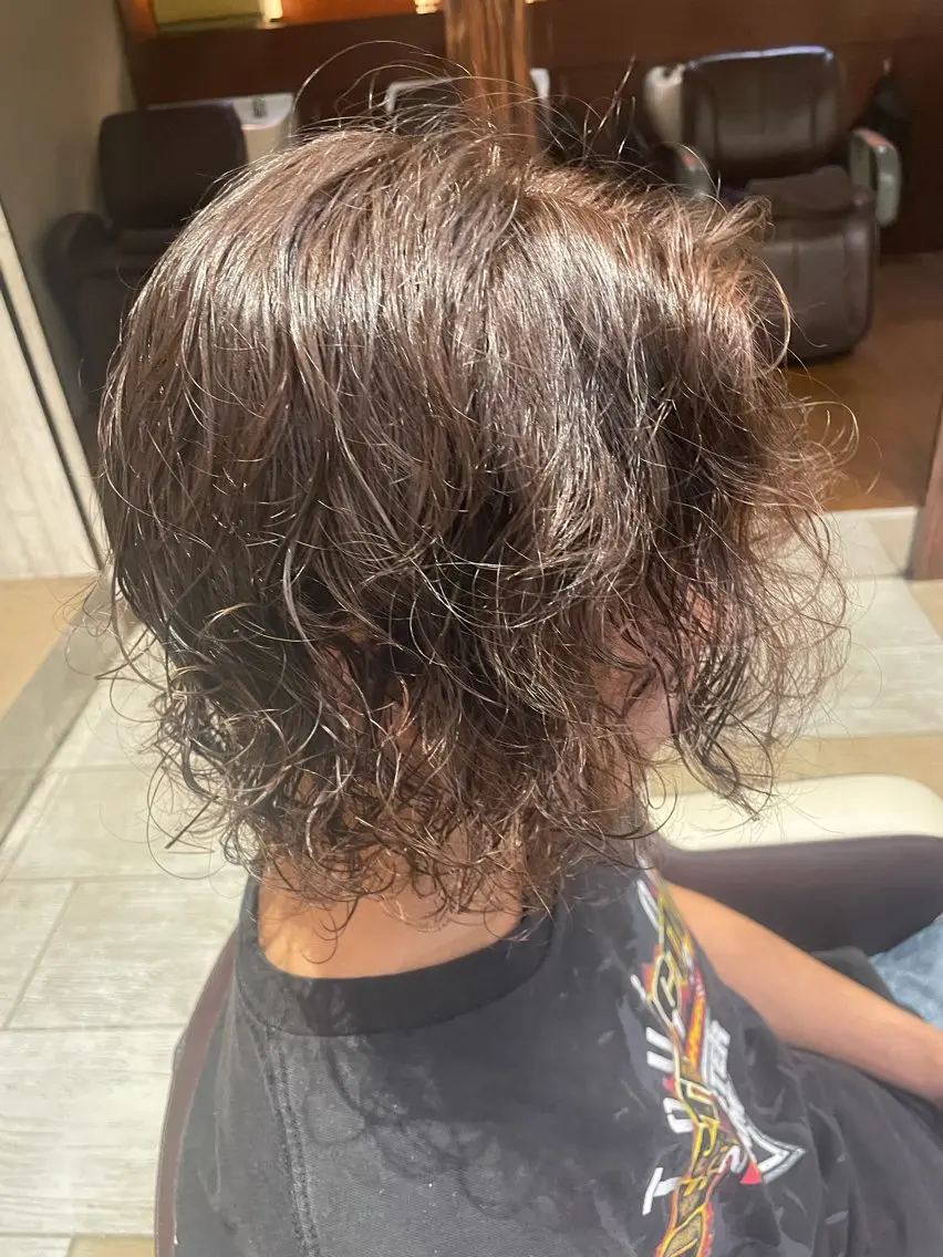 カラー メンズ メンズパーマ ベージュカラー 鈴木 彩純のヘアスタイル