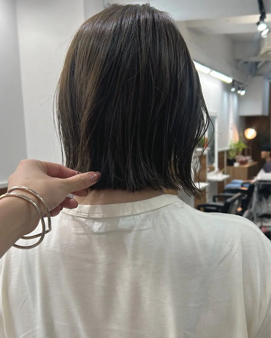 ミディアム カラー カット ヘアカラー レイヤーボブ/ 艶カラー/サナ🌼のヘアスタイル