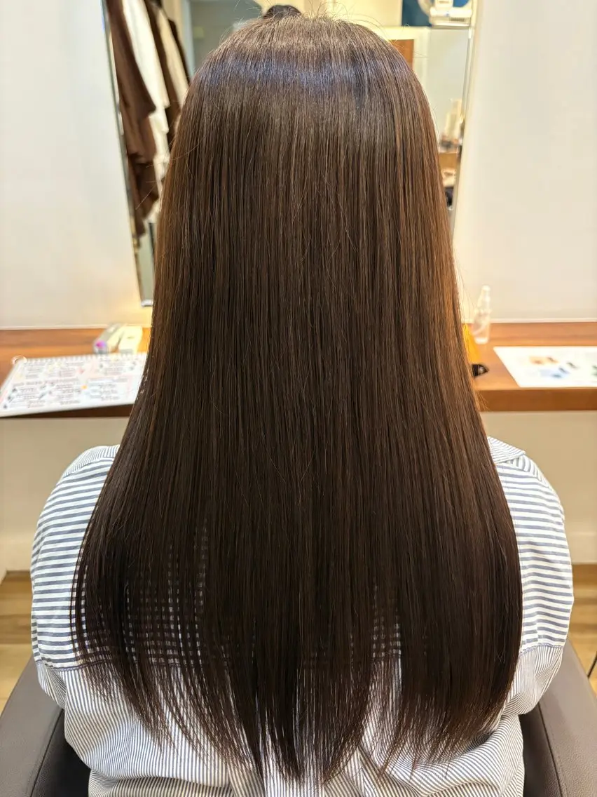 ロング ヘアカラー トリートメント HONOKA ブリーチ/艶カラーのヘアスタイル