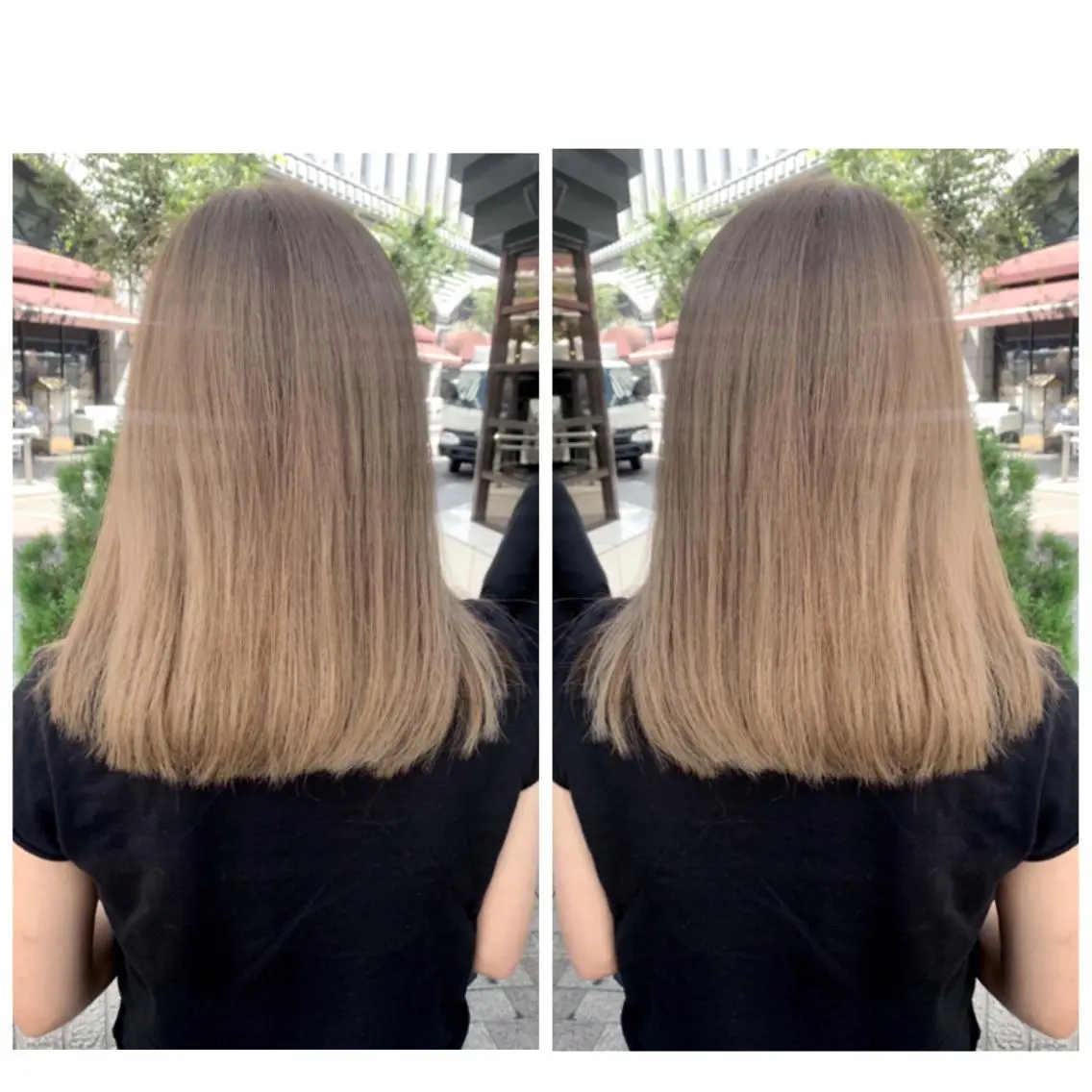 セミロング カラー カット ヘアカラー 京都大人女性ショート 徒歩1分/秋山のヘアスタイル