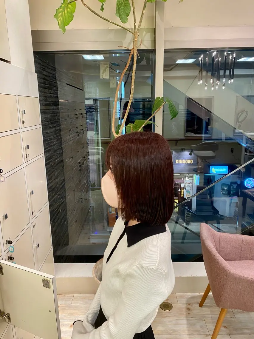 ミディアム カラー アッシュ パープルカラー 【質感調整】 🫧【艶髪】石井佑弥のヘアスタイル