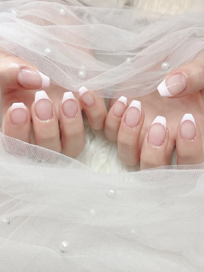 ネイル フレンチネイル カワイイは正義 💜のネイルデザイン