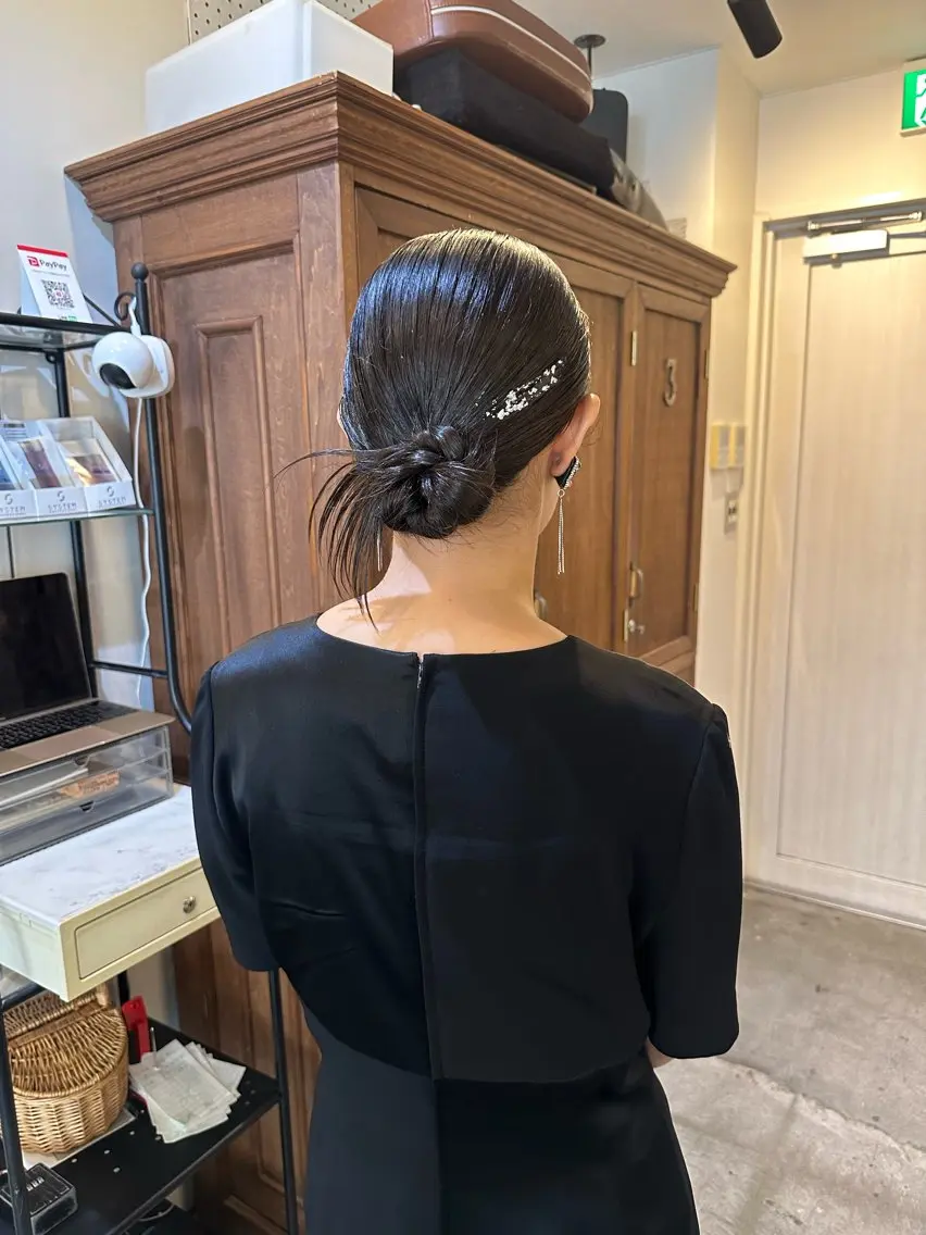ミディアム ヘアアレンジ オレンジブラウン ヘアセット カットモデル募集中 ／HARUKA🎀のヘアスタイル