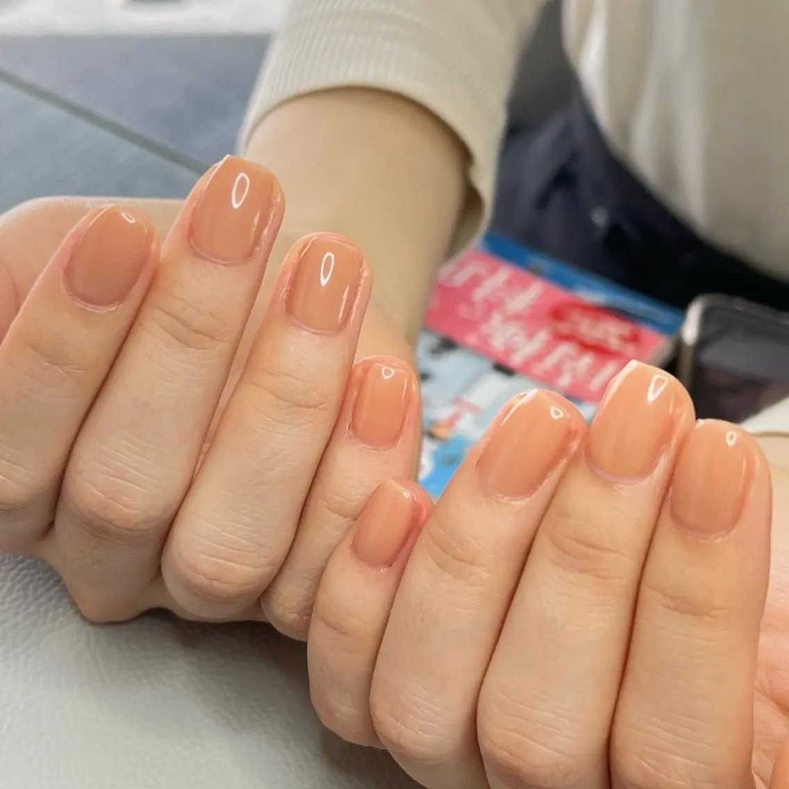 ネイル ワンカラーネイル Lumiereva @ネイルモデル募集中のネイルデザイン