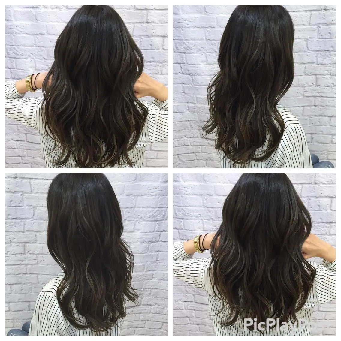 セミロング カラー 中田 雅彦のヘアスタイル