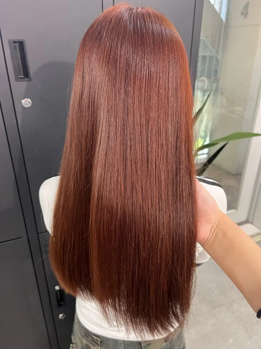 ロング オレンジブラウン ヘアカラー Natsuki 🖤のヘアスタイル