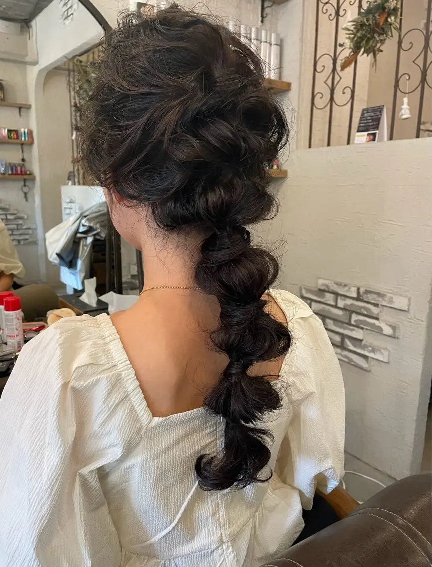 ロング ヘアアレンジ ヘアセット 🪆ヒキタ ミイコ🧸のヘアスタイル