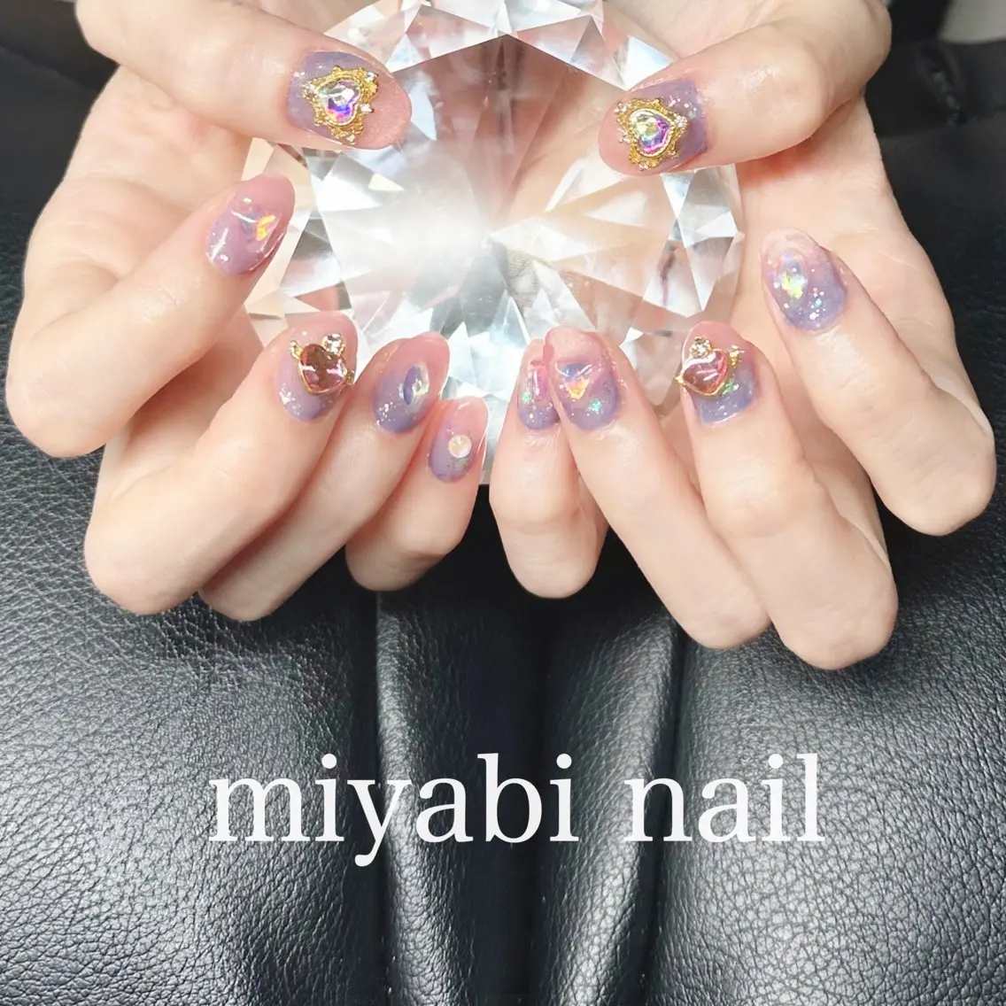 ネイル オーロラネイル ジェルネイル グラデーション キラキラネイル ラメ(グリッター) ハンドネイル miyabi nail 桂川駅近くのネイルデザイン