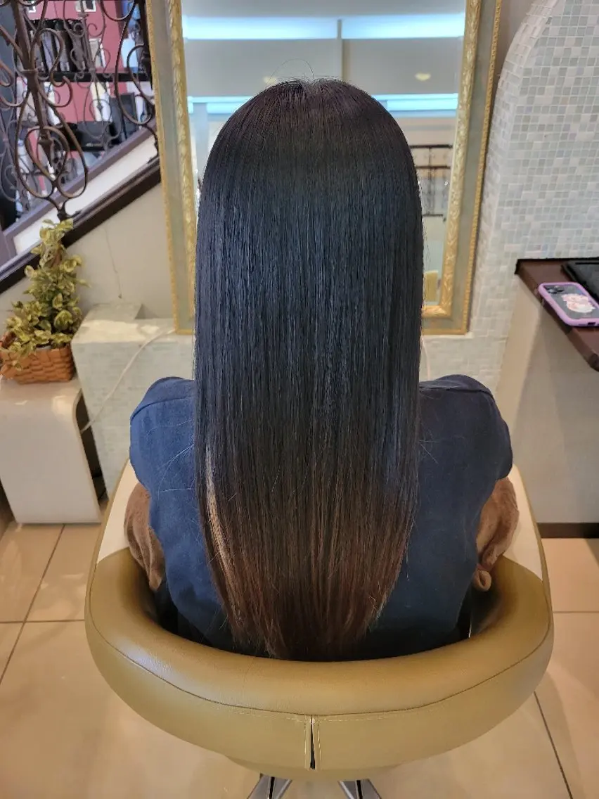 ロング トリートメント 酸熱トリートメント さとう かなこのヘアスタイル