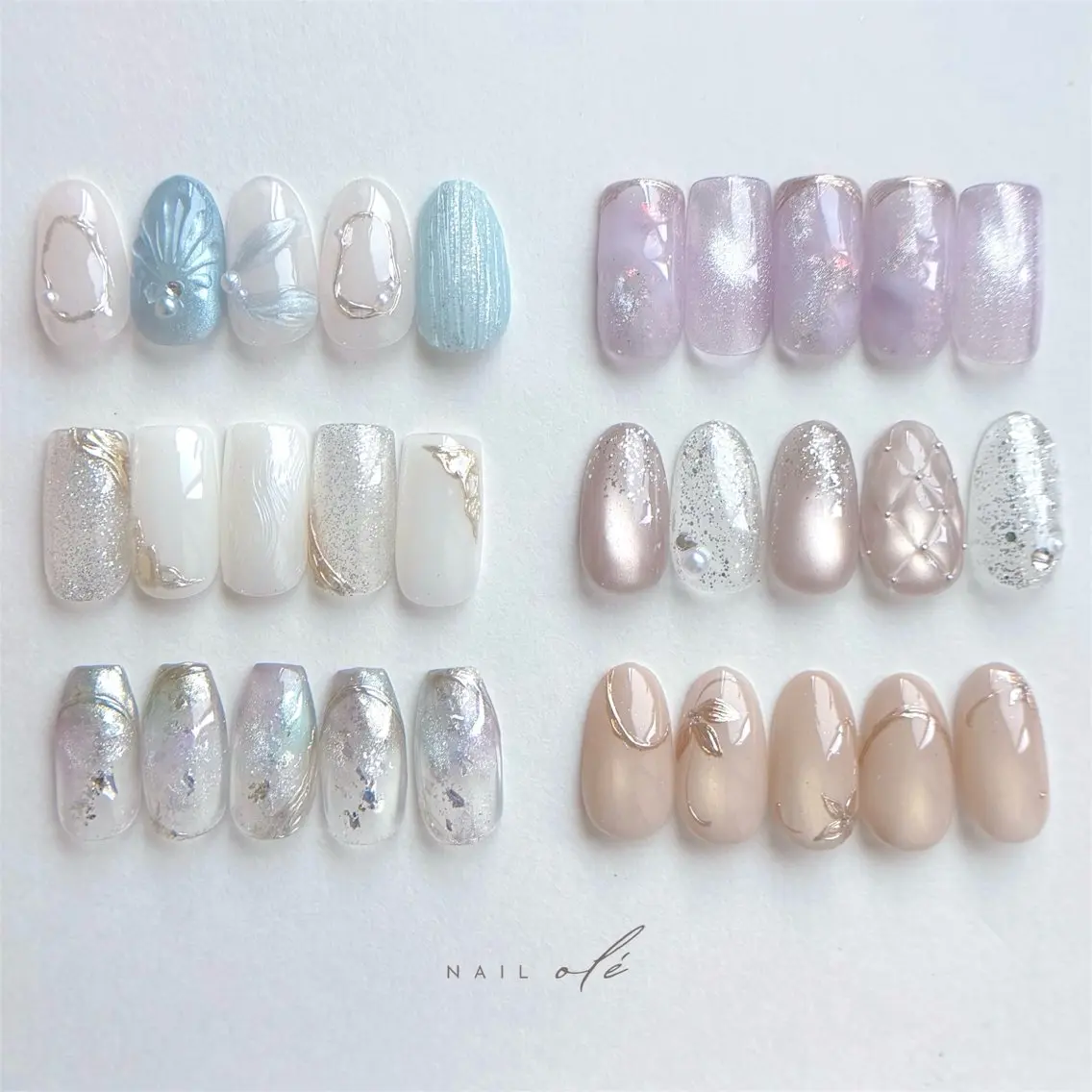 ネイル アートネイル マグネットネイル ミラーネイル 夏ネイル ハンドネイル NAIL oleのネイルデザイン