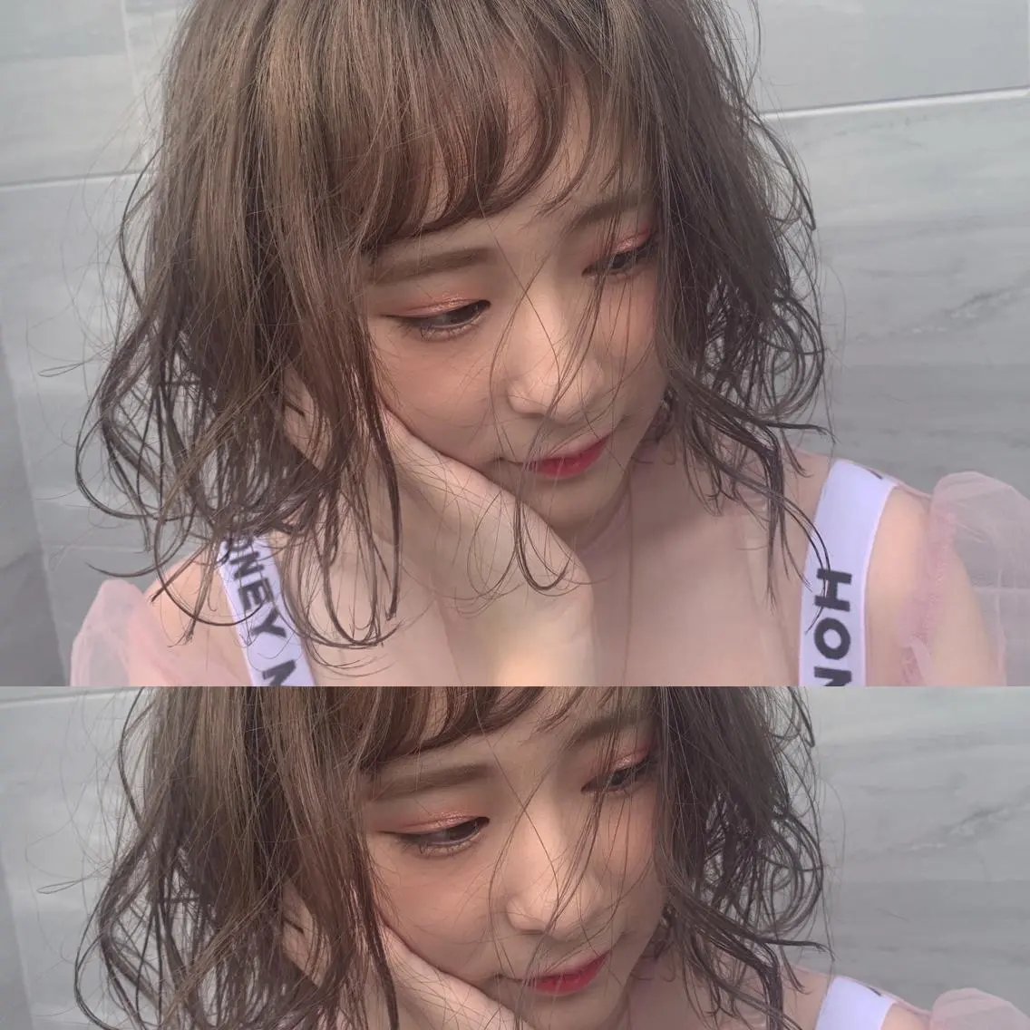 セミロング ヘアカラー 韓国✖️網紅🖤 パーマYURIYAのヘアスタイル