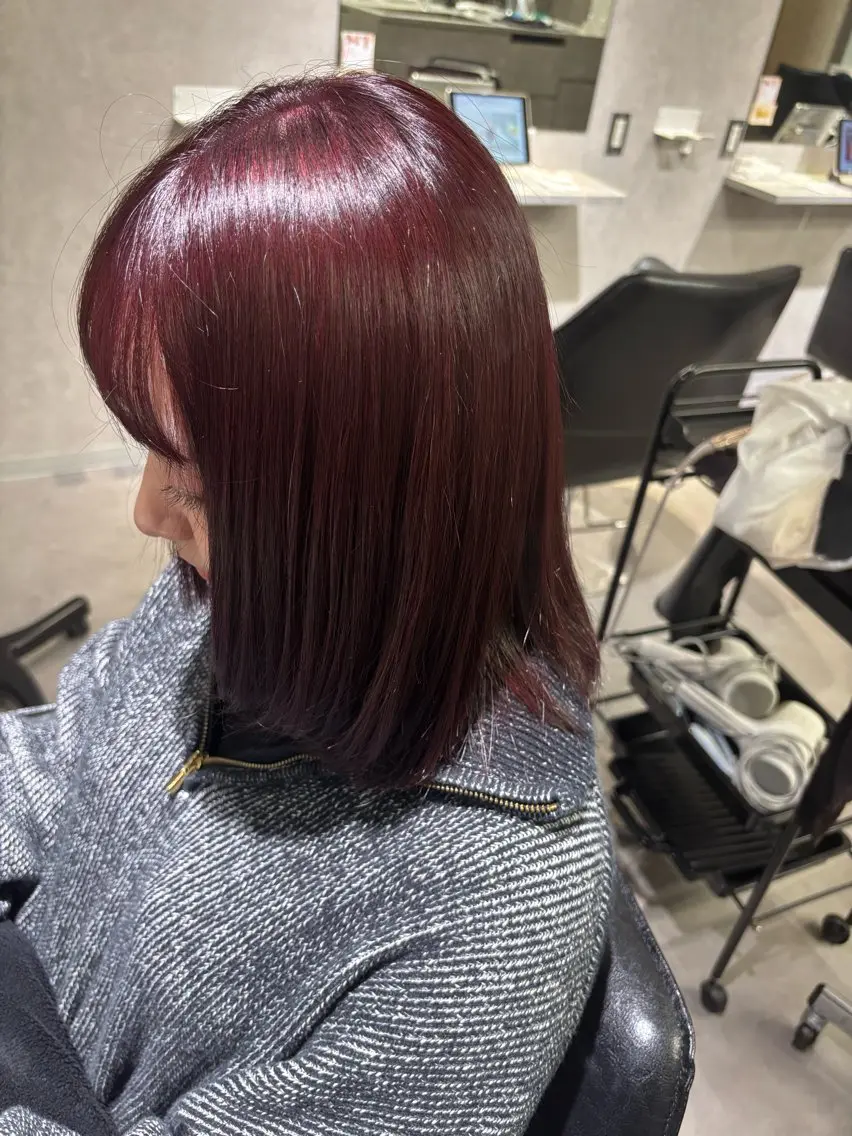 カラー レッドカラー depth🎀 kaoのヘアスタイル