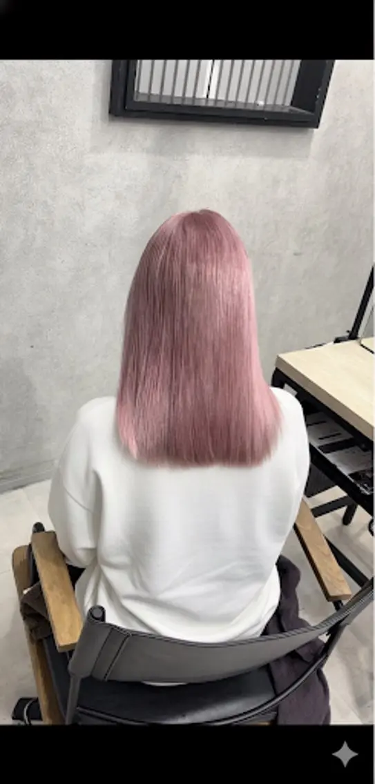 ミディアム カラー ピンクカラー ヘアカラー ✨渋谷ハイトーン 功太郎のヘアスタイル