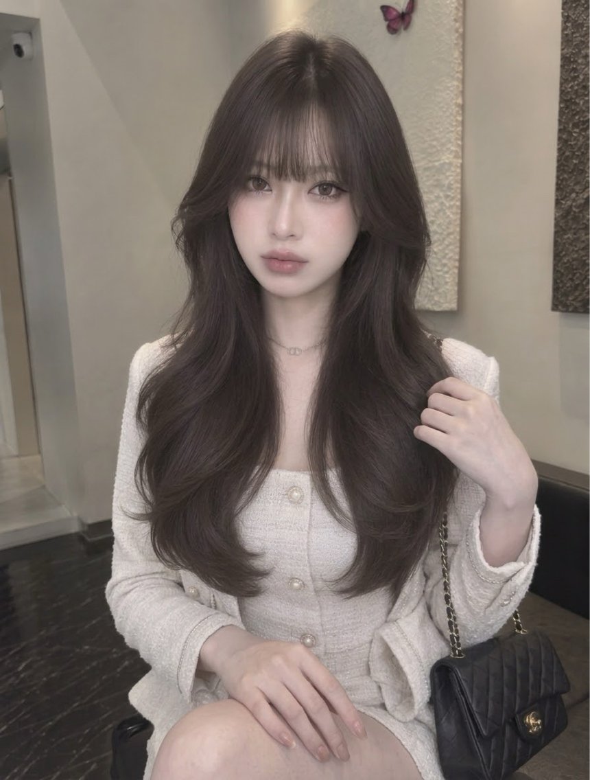 ロング カラー ヘアカラー NENE/艶カラー ×韓国アイドルのヘアスタイル