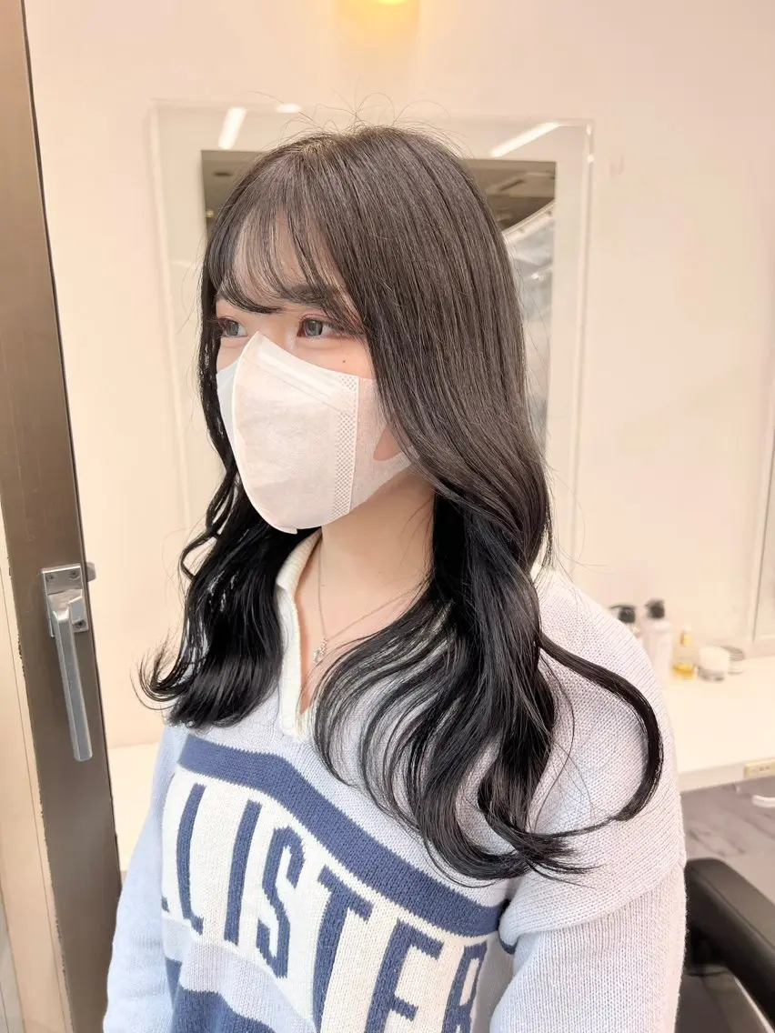 ロング カラー パーマ ヘアアレンジ メンズ 上品＆韓国風 🥀海心🥀のヘアスタイル