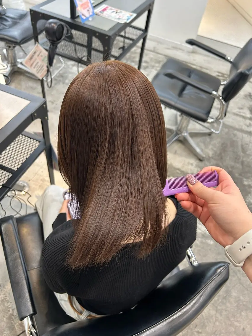 ミディアム カラー ヘアアレンジ ヘアカラー 🎀ブリーチ×艶髪 🎀 ♡さや♡のヘアスタイル