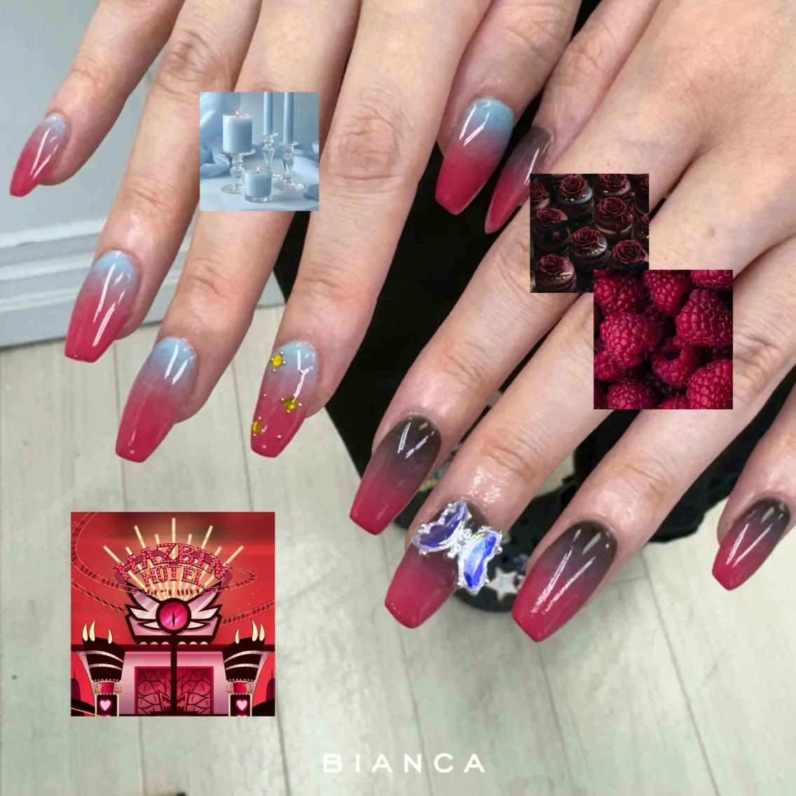ネイル フラッシュネイル フレンチネイル ジェルネイル グラデーション マグネットネイル ハンドネイル Bianca大宮 Nail＊森澤のネイルデザイン