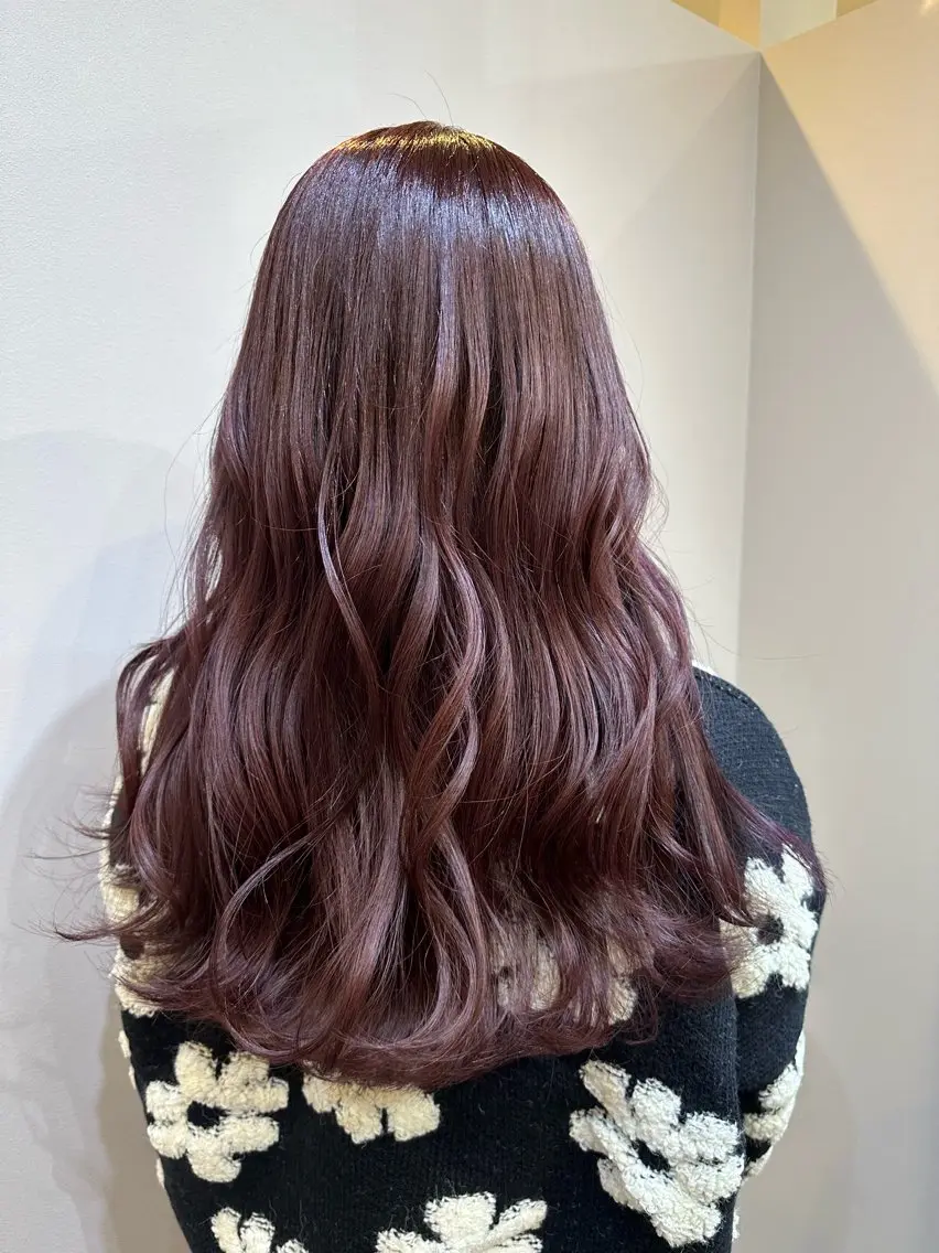 ロング カラー ピンクカラー momo 札幌美容師のヘアスタイル