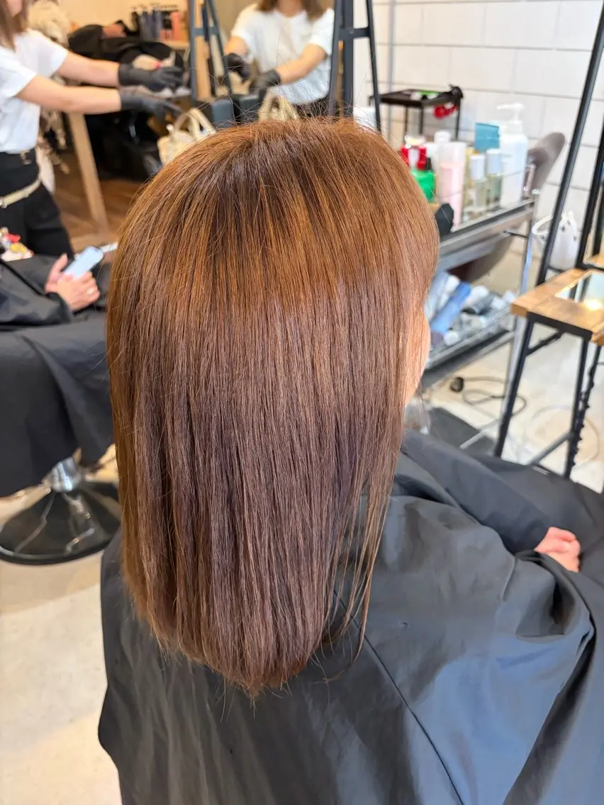 セミロング カラー ヘアカラー 土屋 梓咲のヘアスタイル
