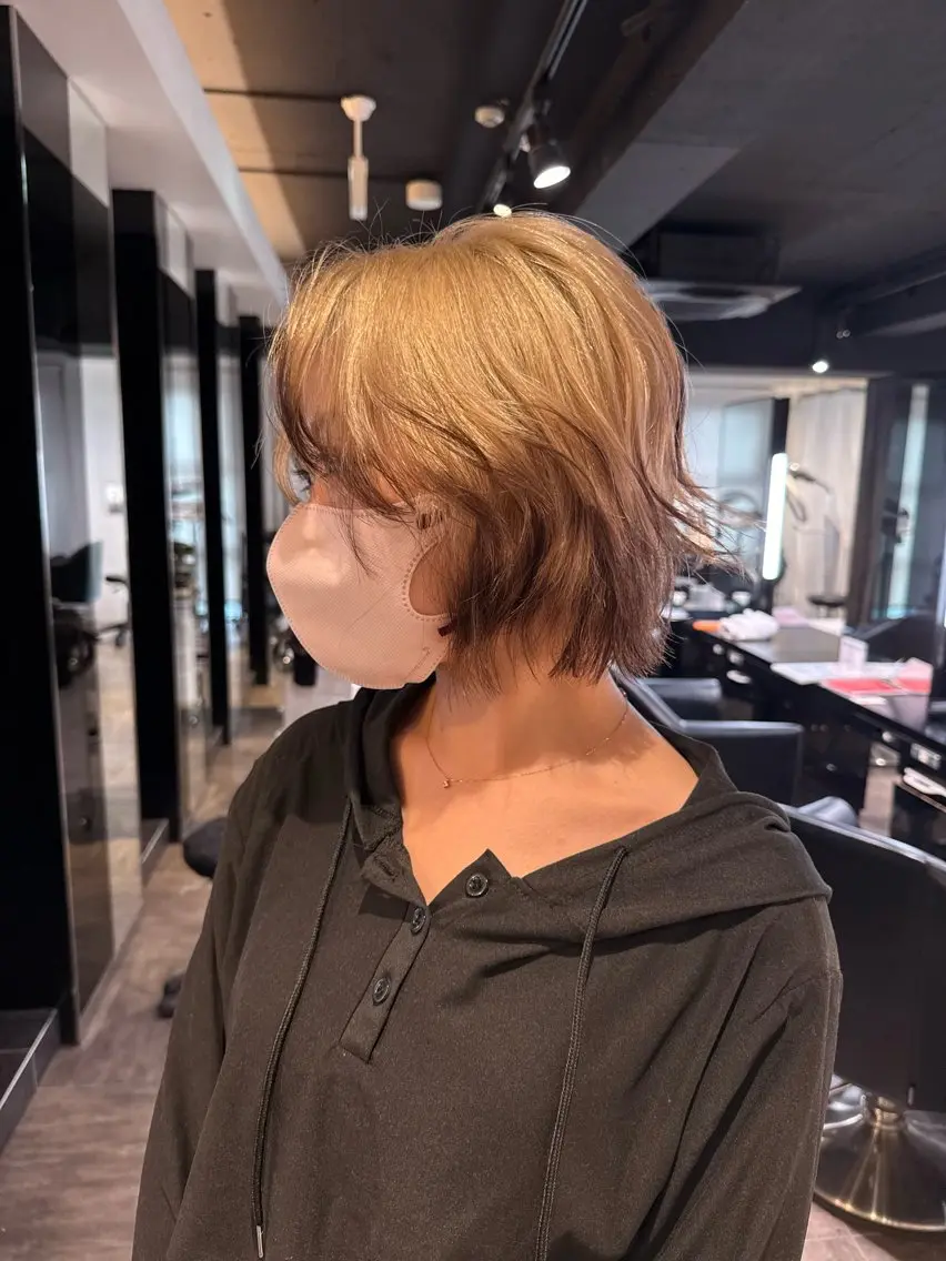 ミディアム ヘアカラー レイヤー/艶カラー ROKUのヘアスタイル