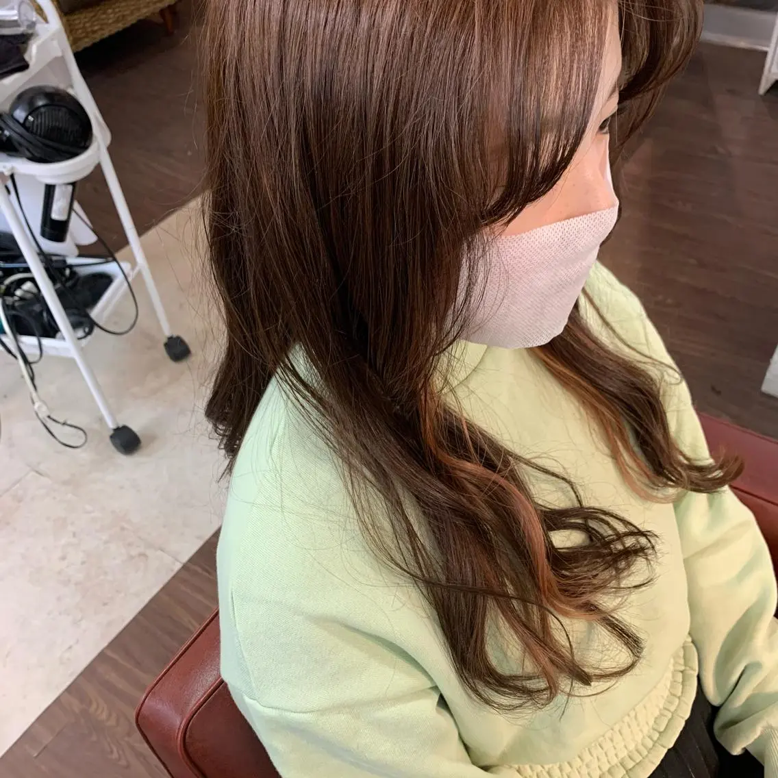 ロング カラー ヘアアレンジ イヤリングカラー ハセガワ セイカのエステ・リラクイメージ