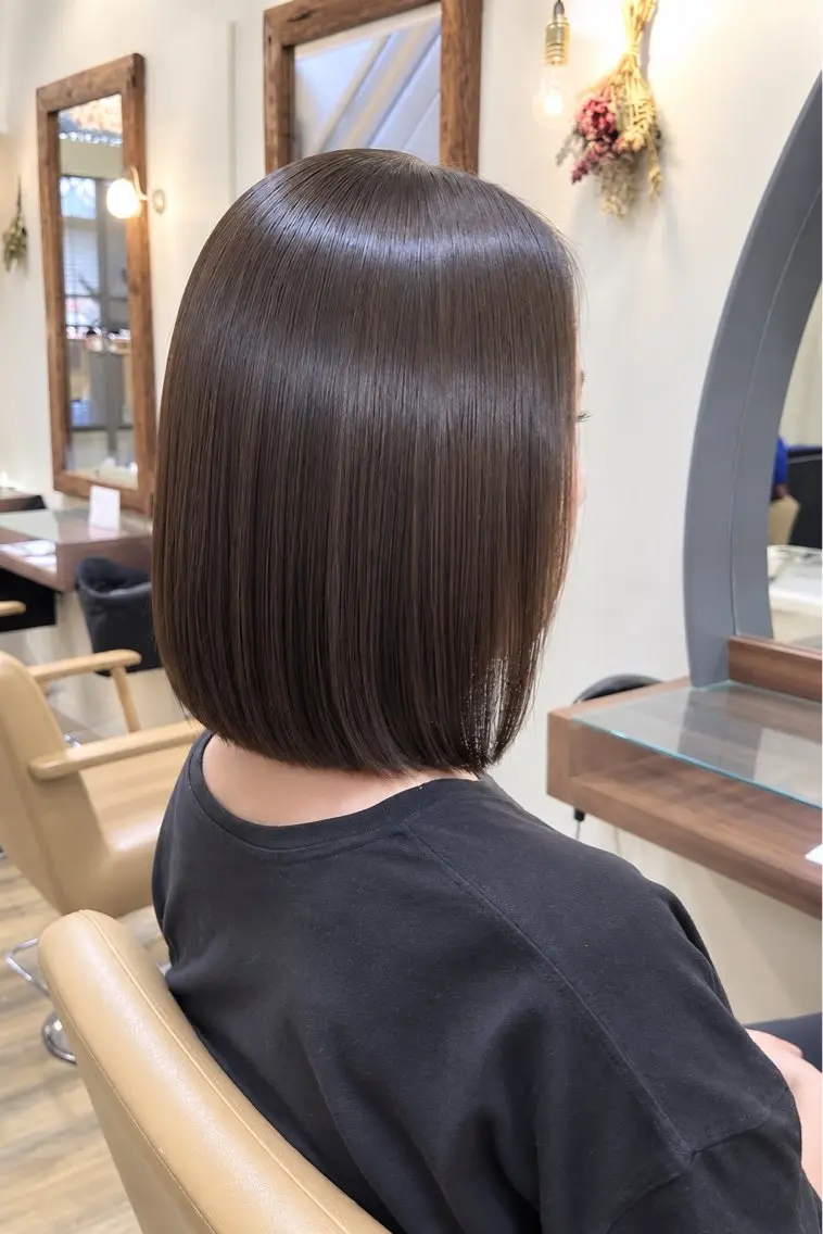 ミディアム カラー 松下 沙織のヘアスタイル