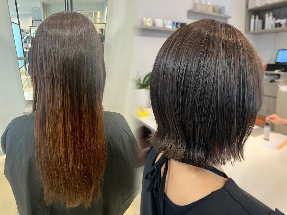 ロング カラー ハイライトカラー ボブ ハイライト ロング ヘアカラー トリートメント LiTA 友田未来のヘアスタイル