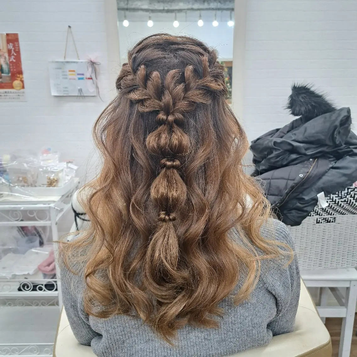 ヘアアレンジ ロング ハーフアップ ヘアセット GLOSS心斎橋🌹 はるなのヘアスタイル