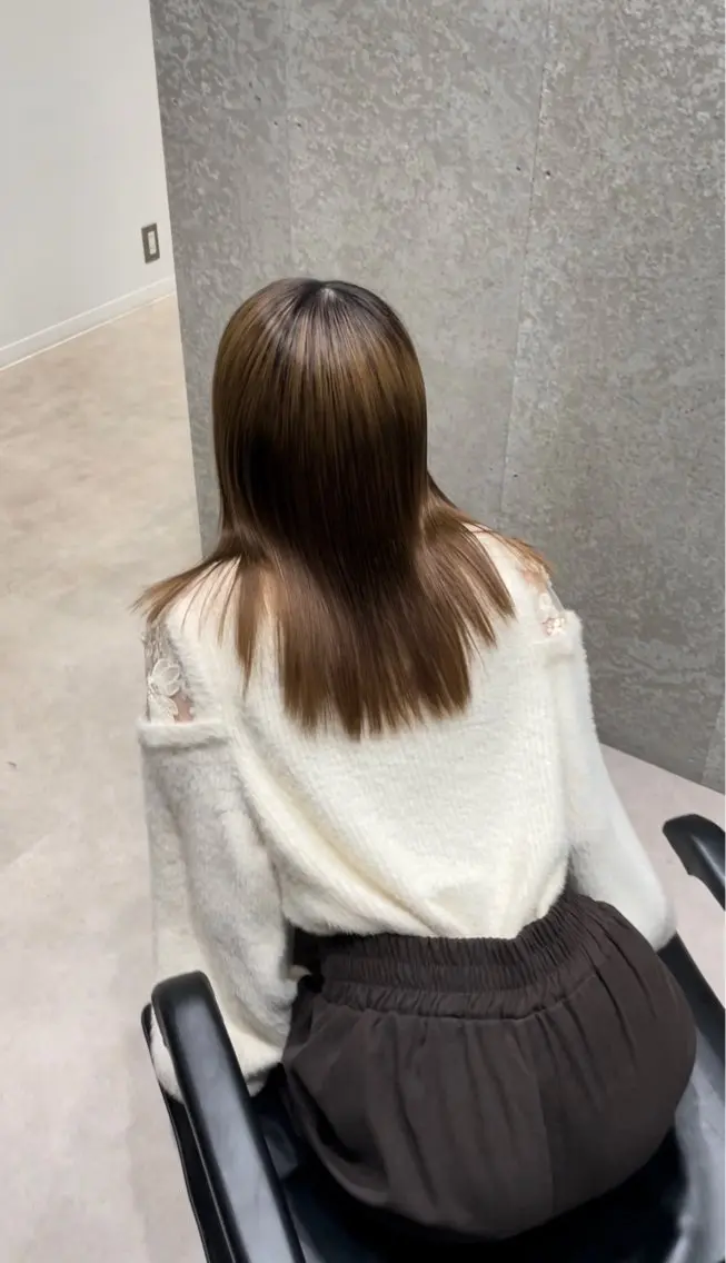セミロング 髪質改善 トリートメント トリートメント ヘッドスパ 髪質改善ヘアケア 艶髪特化/上田のヘアスタイル
