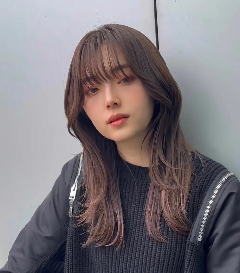 ロング カラー カット ヘアカラー トリートメント 🌫️大人韓国ヘア 🌫️naoyaのヘアスタイル