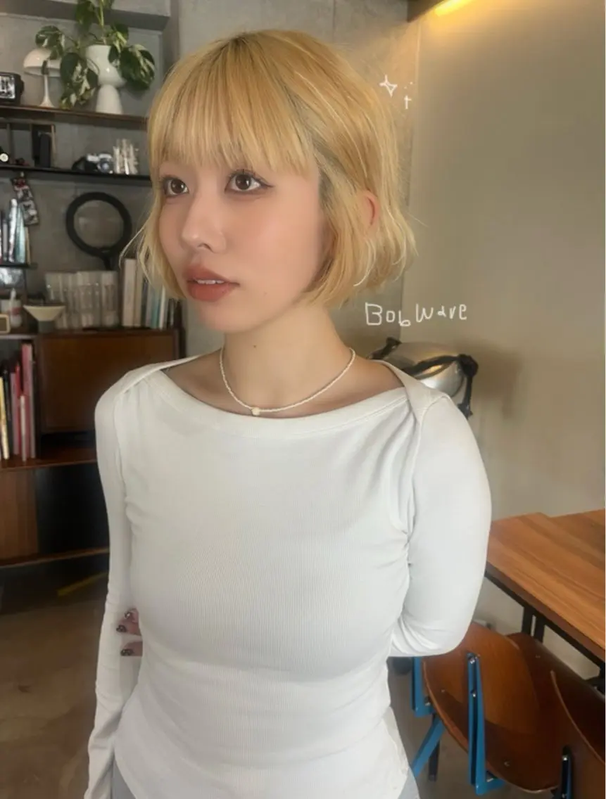 ショート ボブ 韓国ボブ/ハッシュ カットKIRAのヘアスタイル