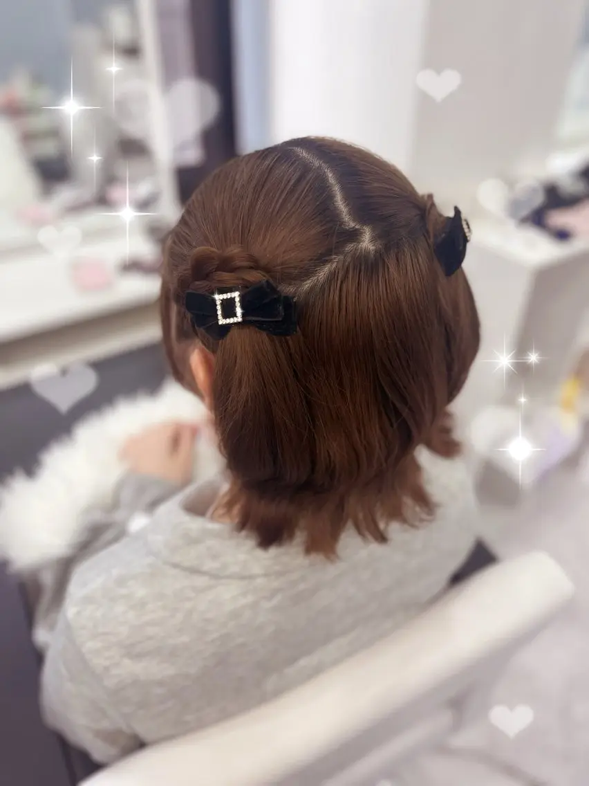 ミディアム ヘアアレンジ 岡本 葵朱花のヘアスタイル
