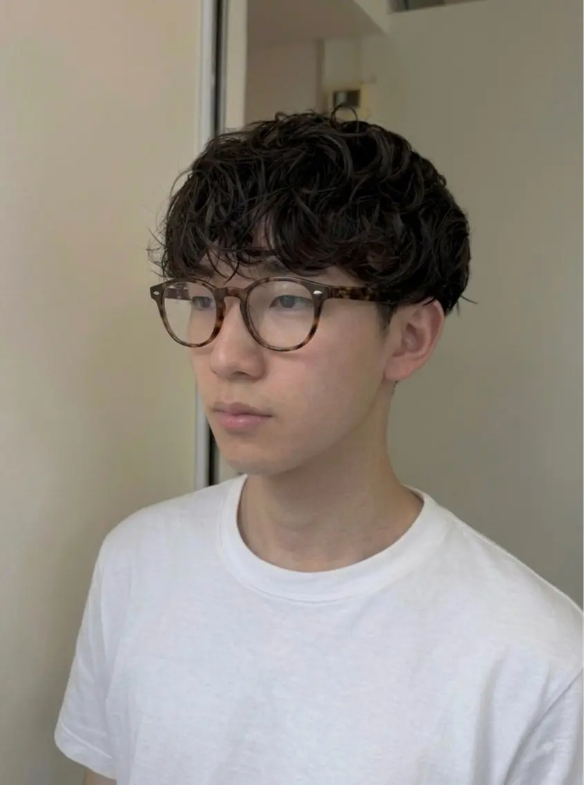 ミディアム カット パーマ 米元 春奈のヘアスタイル