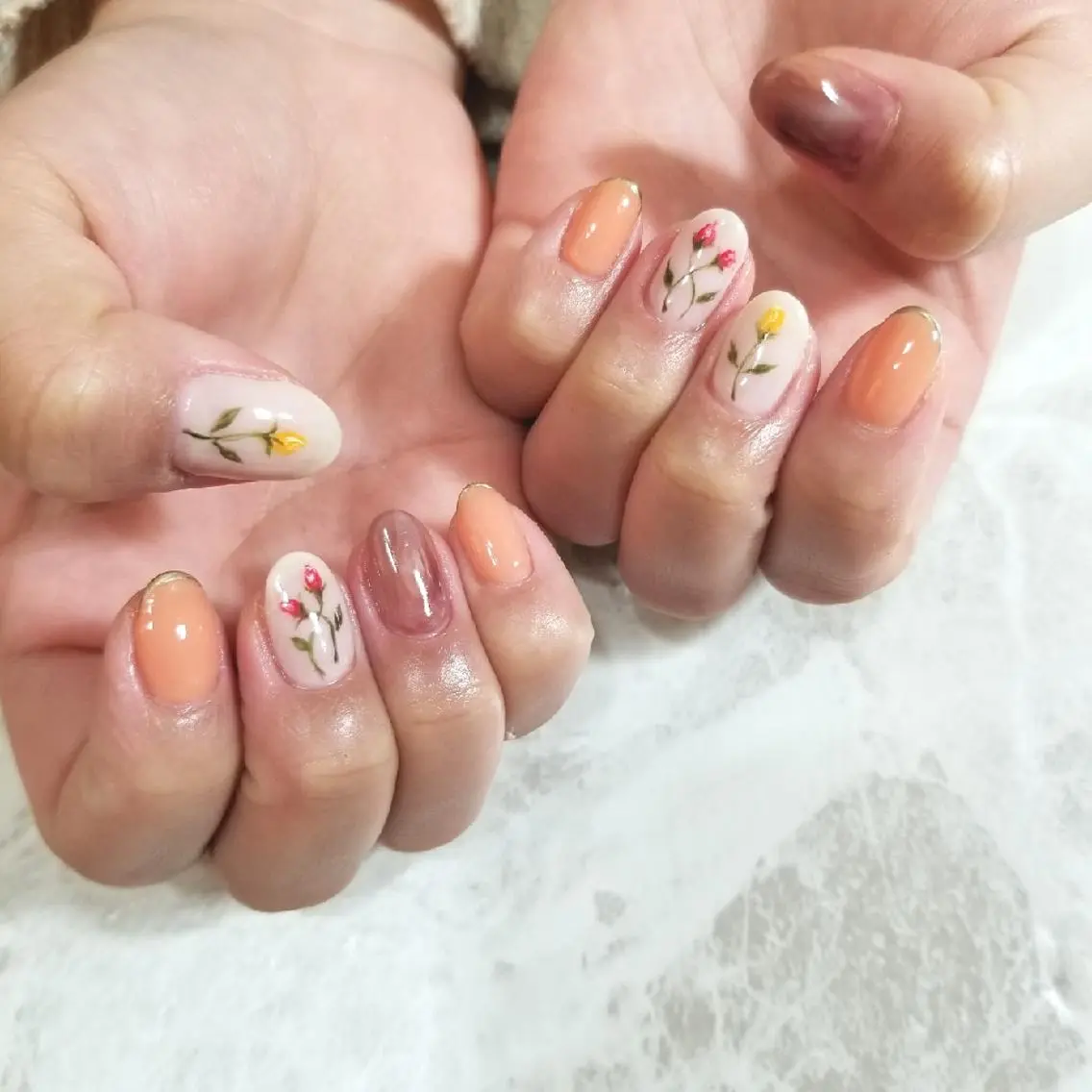 ネイル ハンドネイル nijiiro🌈 サトウのネイルデザイン