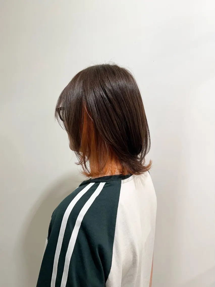 カラー ベージュカラー オレンジ オレンジベージュ ヘアカラー きむら なみか🪐のヘアスタイル