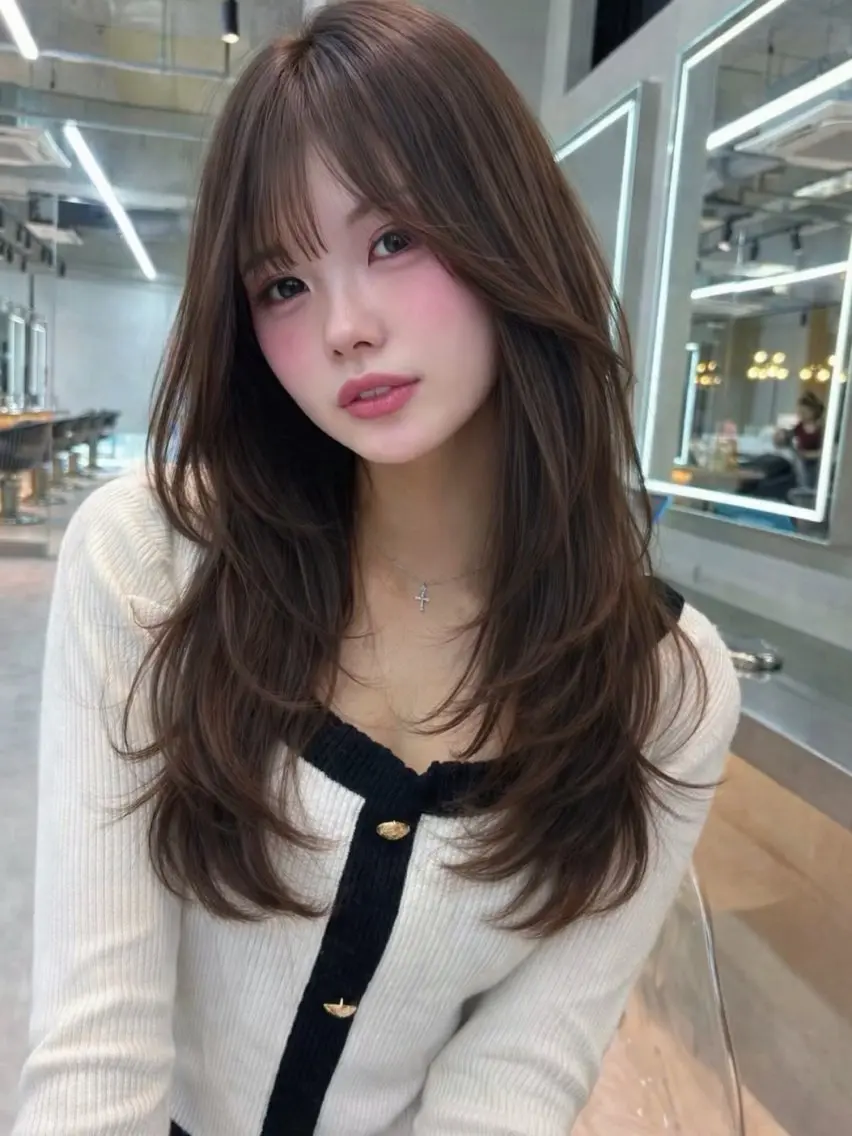 ミディアム カラー ヘアアレンジ ベージュカラー ブリーチ 透明感カラー ブリーチなしカラー 髪質改善 カット ヘアカラー トリートメント 【博多髪質改善】 吉村 清志のヘアスタイル