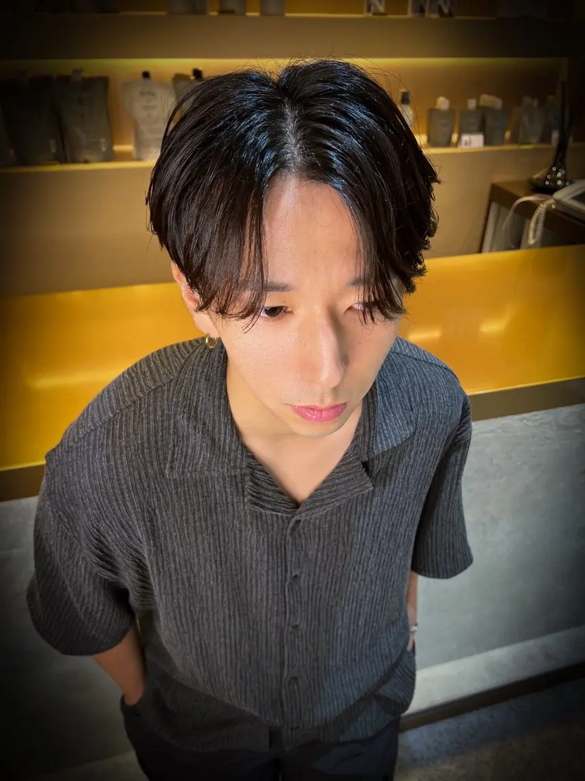ショート カラー パーマ ヘアアレンジ メンズ ✨美髪矯正×髪質改善 🍎カイト🍎渋谷のヘアスタイル