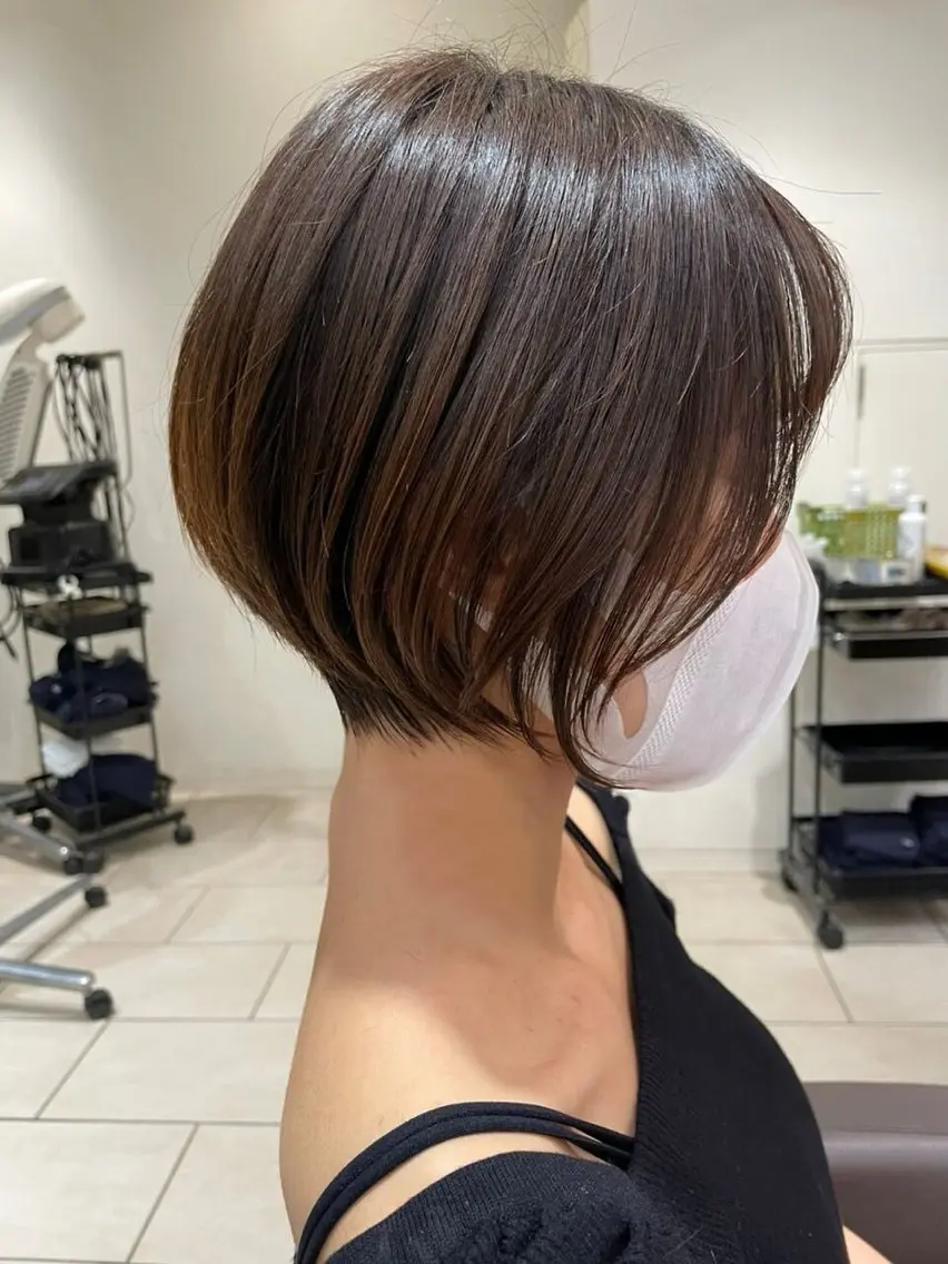 ショート カラー ハイライトカラー ハイライト 髪質改善 ショートヘア カット ヘアカラー トリートメント 内藤　宏紀 tidasmileのヘアスタイル