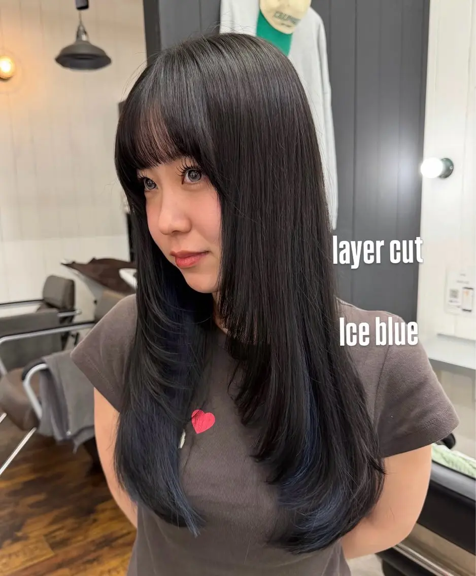 cut + one color + treatment 🖤の写真