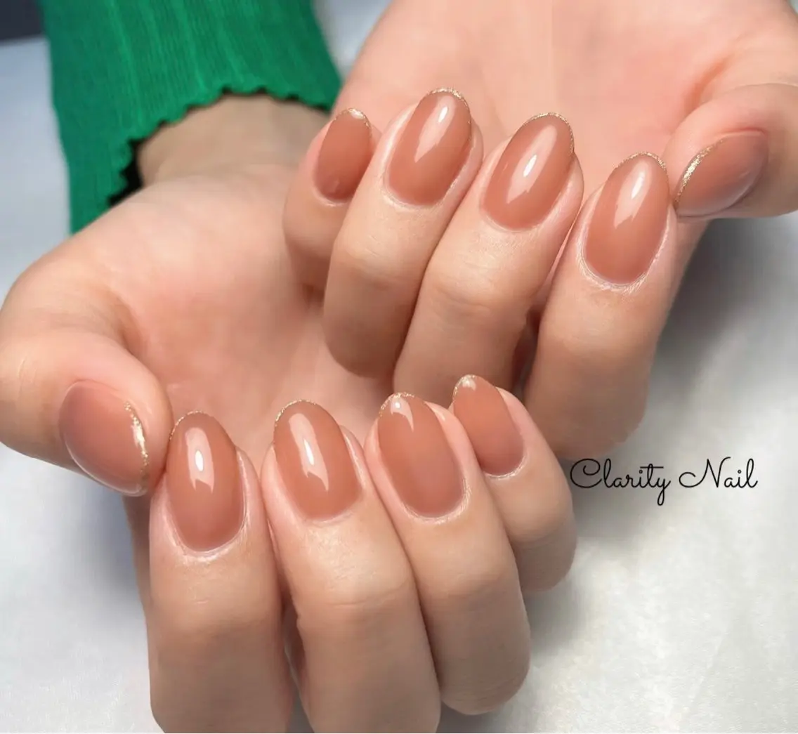 ネイル ラメ(グリッター) ワンカラーネイル ハンドネイル Clarity Nailのネイルデザイン