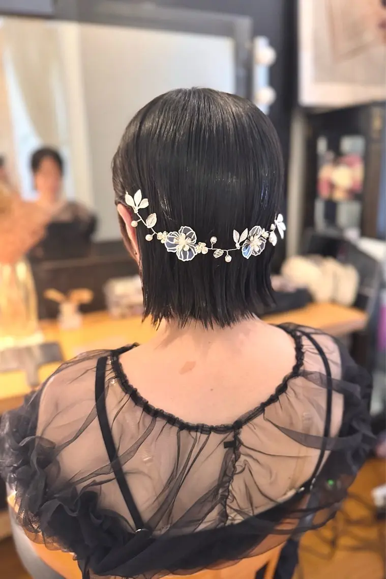 ショート ヘアセット 札幌円山ヘアメイク/ バーガスのヘアスタイル