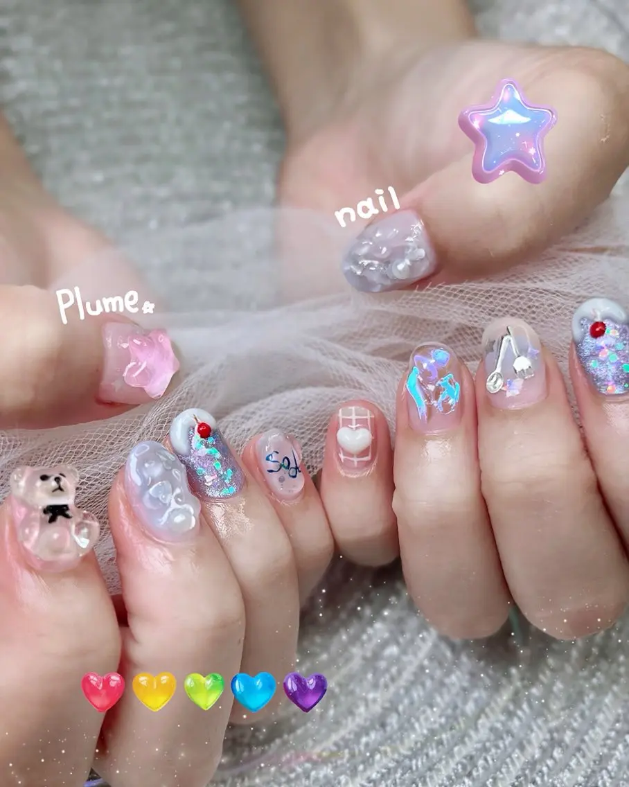 ネイル ハンドネイル plume nail ☆韓国ネイルのネイルデザイン